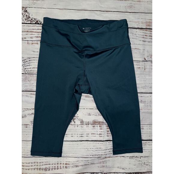 Athleta Accelerate Crop Tight Leggings Size 1X Oceanic Teal Green UPF 50+ 566734 - Picture 1 of 3